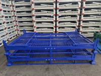Piles pliables en acier, cage à palettes, couleur personnalisée, charge de 1000 à 2000 kg, certifié ISO
