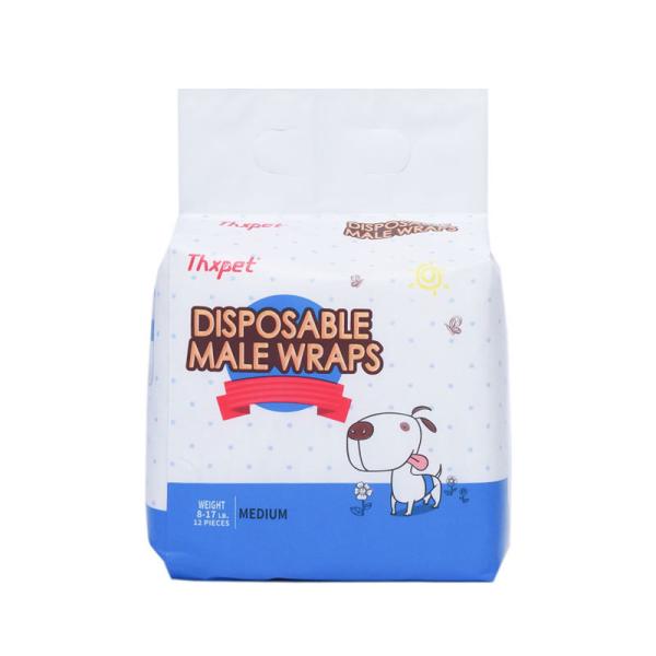 Elastic Waistband Disposable Male Dog Diapers Leak Proof Dog Disposable Nappies