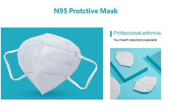 Soft Breathable KN95 Face Mask Elastic Earloop Without Valve Reusable