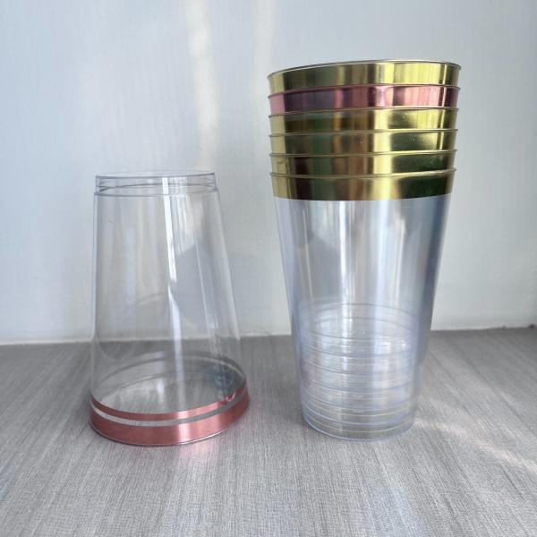 Custom Printing Logo Cup Juice Clear Cold Drink Disposable Plastic Cups Customization