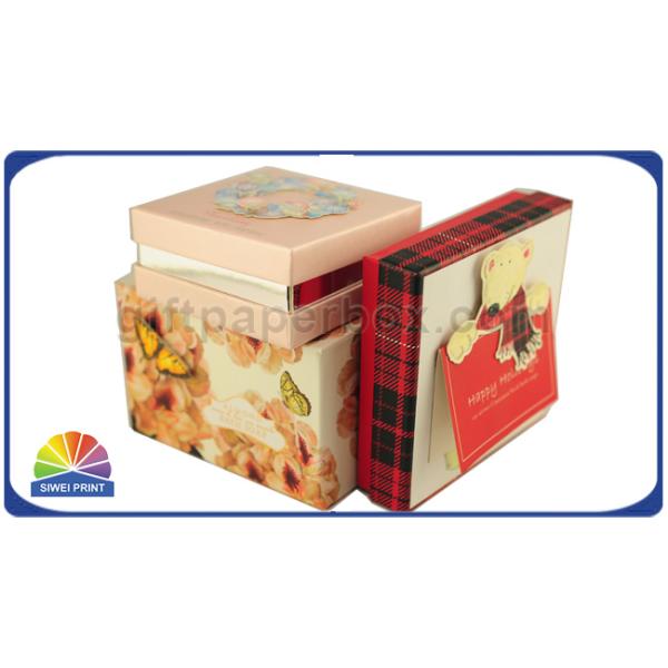 Greeting Gift Cards Decorated Custom Paper Gift Box Packaging Rigid For Christmas