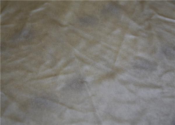 Brown Twotone PVC Synthetic Leather Durable 300 Gsm Normal Peeling Strength