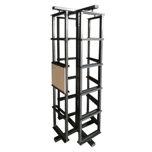 Metal Floor Tile Display Rack Freestanding Rotating Tile Display Holder Matt Black