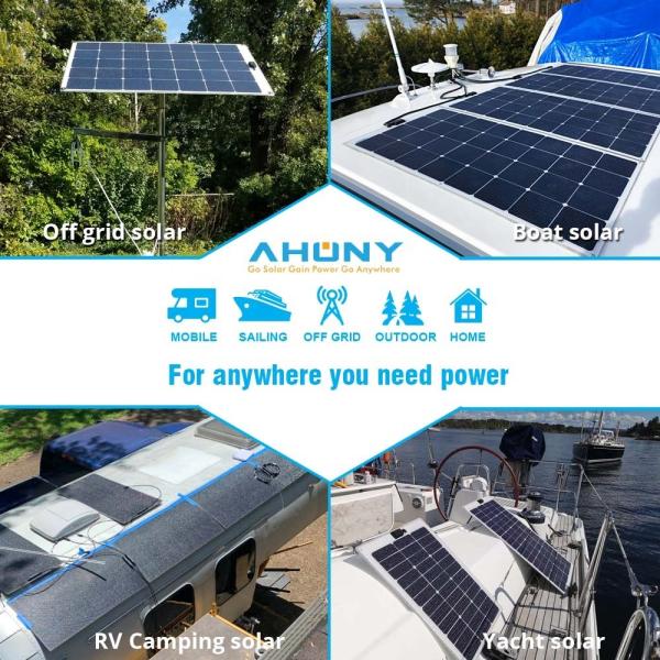Sunpower Marine 240 Watt Solar Panel Waterproof Rigid Monocrystalline Solar Cells