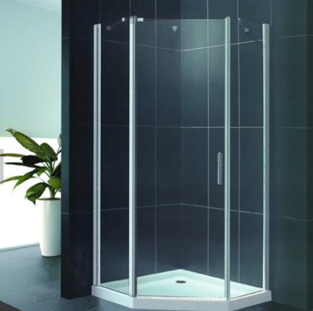 Customized Size Aluminium Shower Cubicles Polished Surface Side Hung Open
