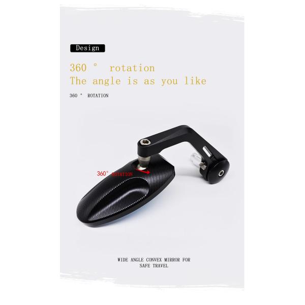 Universal CNC Aluminium Rearview Mirror Bar End Side Mirrors Sleek and Stylish Design