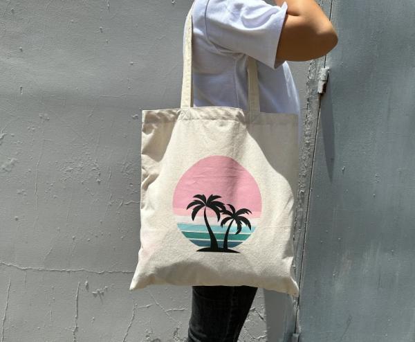 Promotional Personalized Eco-Friendly Cotton Canvas Tote Bags With Rope Handles Custom Printed Sublimation Blanks Fashion Style For Wholesale