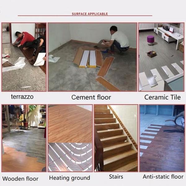 Thickness 1.2mm PVC Plank Flooring Self Adhesive LVT Flooring