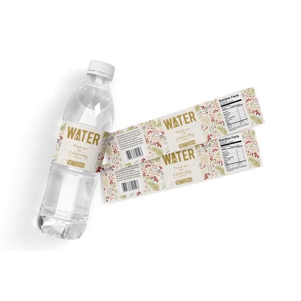 Custom Print Durable Waterproof Labels Sticker Logo Printed Long-lasting Adhesive Water Beverage Bottle Label Sticker Roll