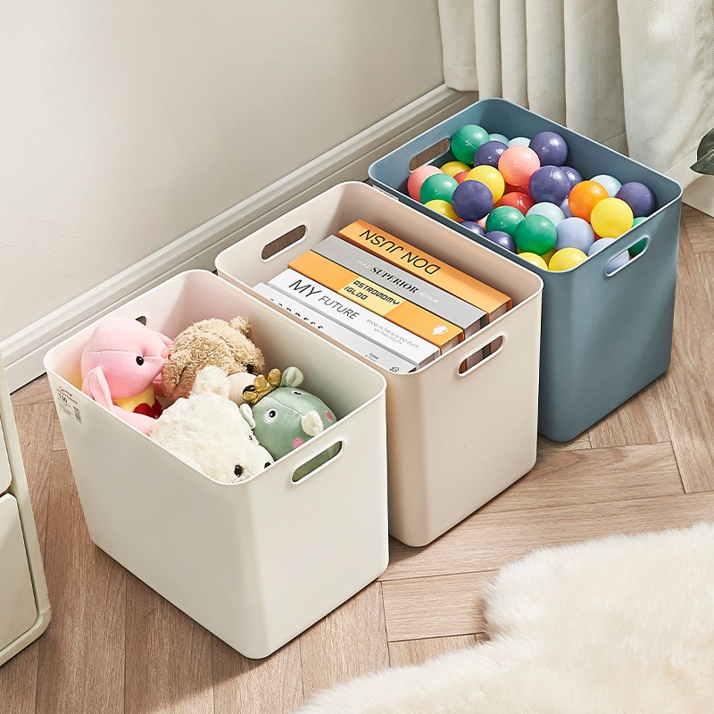 Plastic Storage Basket Snack Clothes Portable Plastic Organizer Desktop Household Dormitory Storage Box