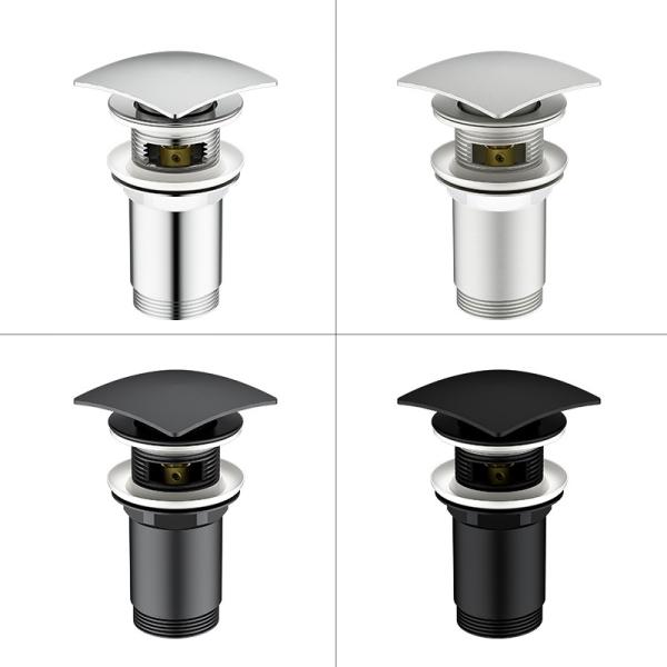 Brass Pop Up Sink Drain Electroplating Effortless Water Flow Anti Corrosion