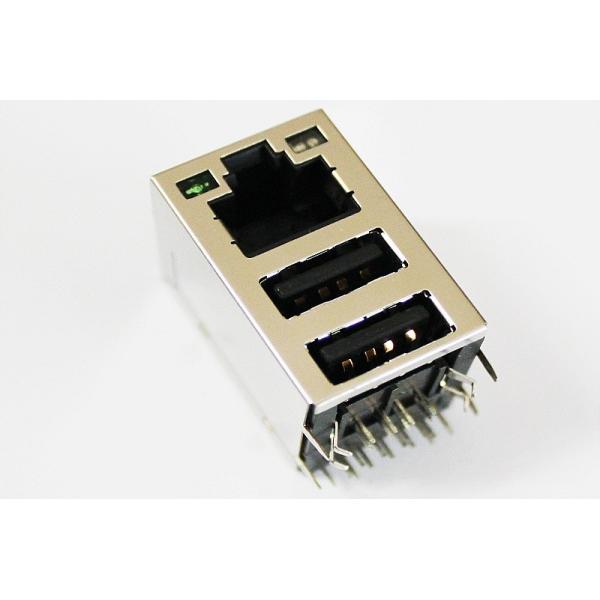 POE Wifi RJ45 USB Magjack のルーターは穴を通して USB のコネクターを積み重ねました