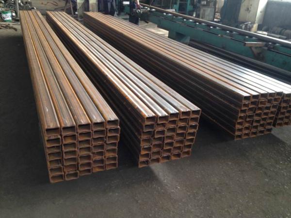 Weld Galvanized Hollow Steel Pipe , Thin Wall Square Tubing Double Submerged Arc