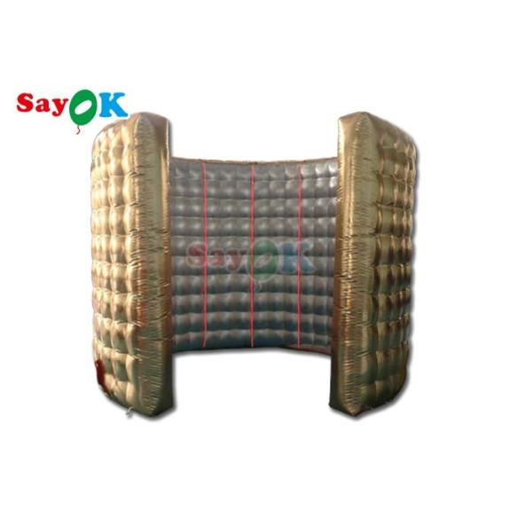 Encasillado de forma de cabina de fotos 360 inflables personalizado de oro