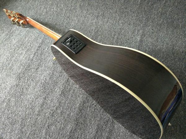 Guitar Factory Customization Acoustic Guitar Vintage Top AAA Sitka Solid Spruce Body Guitar with Fishman pickups