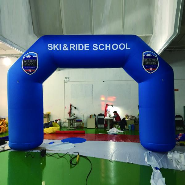 Arco esportivo inflável gigante ao ar livre arco de corrida para diversão de competição