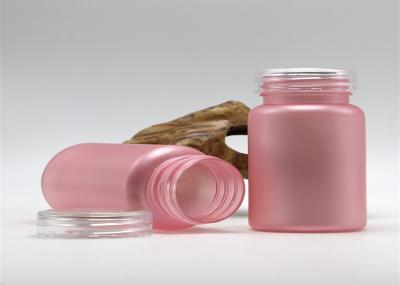 Pink Medicine Pill Bottles Tablet Capsule Frost Bottle With Child Proof Cap