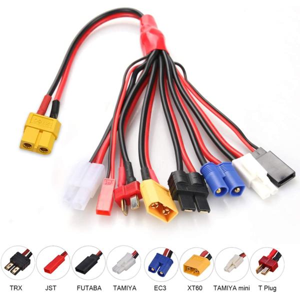Durable Silicone Lipo Charging Cable , Multipurpose RC Charger Leads
