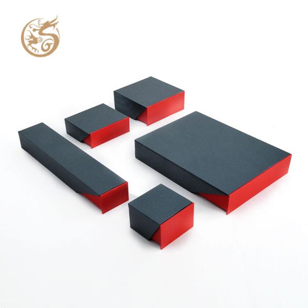 Pequena caixa de jóias vermelha preta caixa de papel caixa de anel colar bracelete pulseira de joias caixa de presente