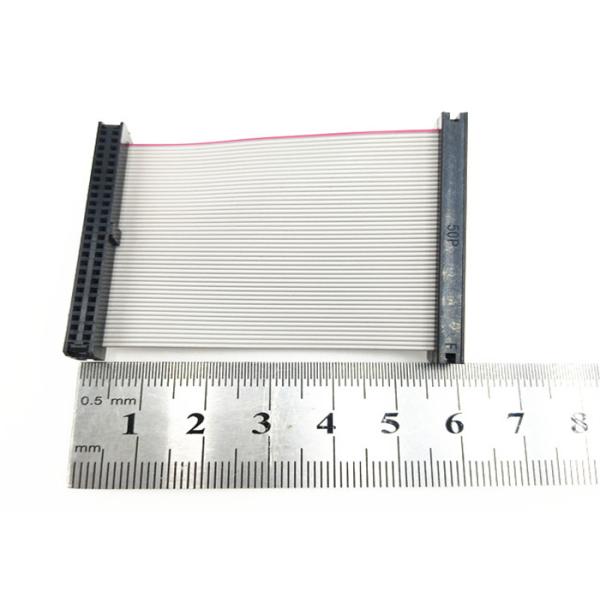 50 Pin 1mm Flat Ribbon Cable Assembly With Idc Socket 2.0mm Brass Gold Plated Connector