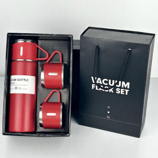 500ml Capacity Business Cup Stainless Steel Thermos Flasks Water Bottle With 3