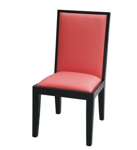 Red PU/leather upholstery Latest contracted chairs dining fashion wooden dining chair modern high back dining chair