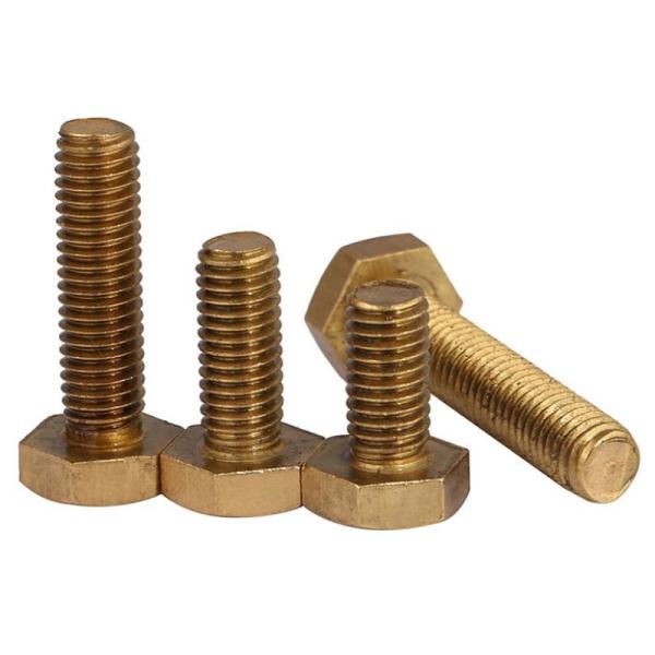 M10 Stainless Steel Brass Hex Head Bolts 6-100mm Length Grade 4.8 For Machine