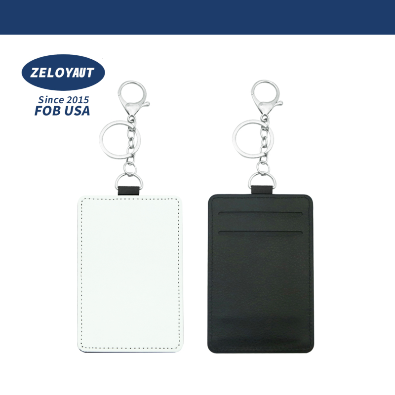 Zeloyaut Sublimation Blank Wholesale PU Leather Business Card Holder Custom logo Printed Credit Card Holder Passport Holder