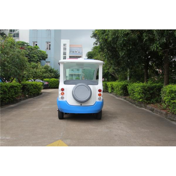 Blue / White Electric Golf Car With Toplight Fiber Glass 4 Seats For Resort