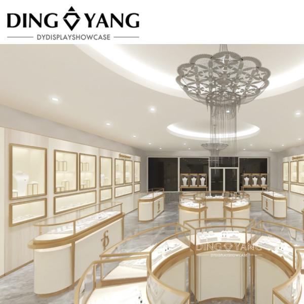 Anti Fingerprint Finish Jewelry Shop Interior Design Custom Color Size LOGO