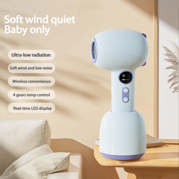 Baixo Ruído Sem Radiação Secador de Cabelos para Bebê 85W Wireless Wireless Rechargeable