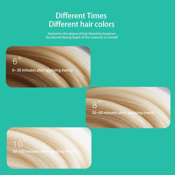 Safe and Ammonia-Free Hair Bleaching Powder Professional-Grade for All Hair Types Achieve Up to 8 Degrees of Hair Dyeing Effect