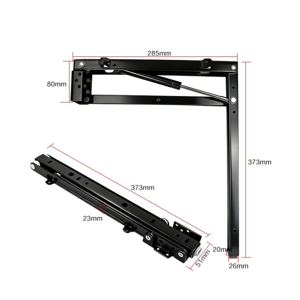 Space-Saving Iron Invisible Shelf Folding Mechanism Accessories & Multi-Functional Folding Hinge Mechanism