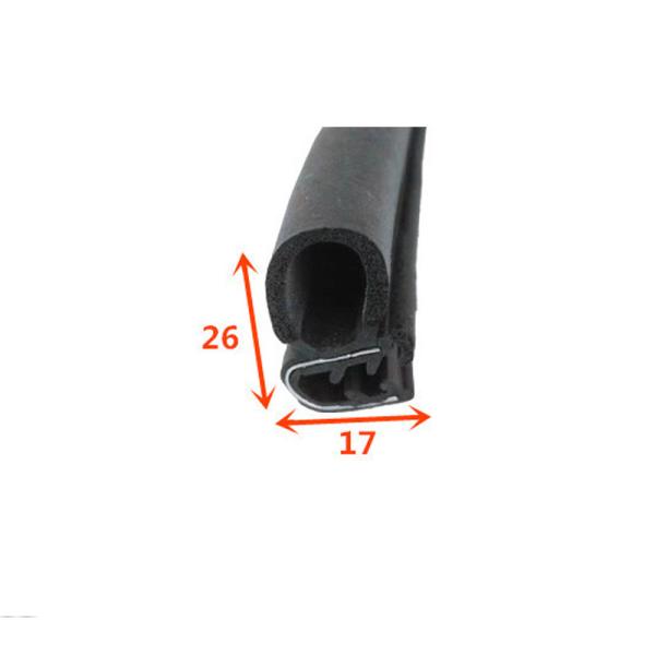 Built-In Rubber Sealing Strip Custom U Shape Edge Trim for Eco-Friendly Steel Sheet