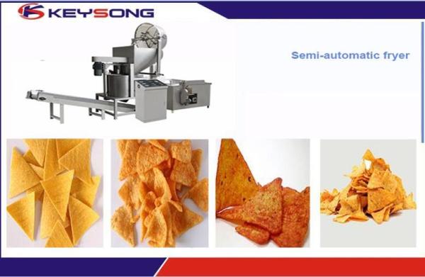 Fully Automatic Doritos Chips Making Machine , Fried / Dried Corn Tortilla Making Equipment