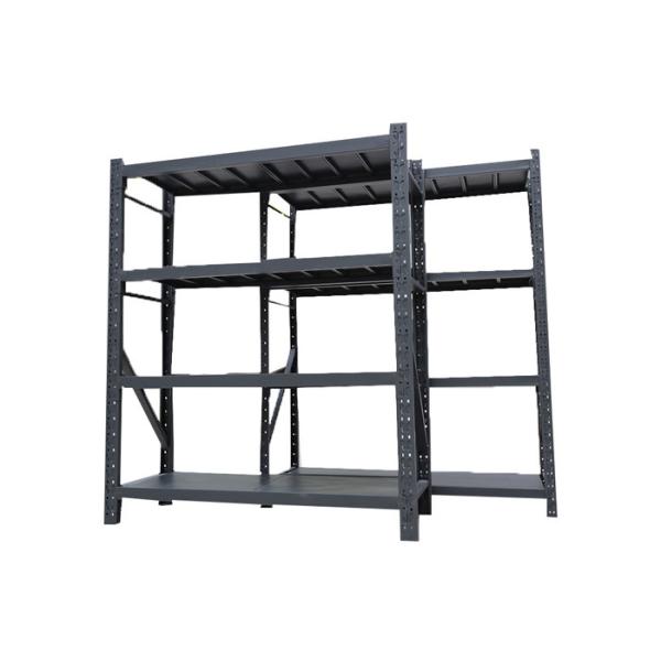 Powder Coated 800lbs Black Free Standing Shelf 1200-2000mm Length