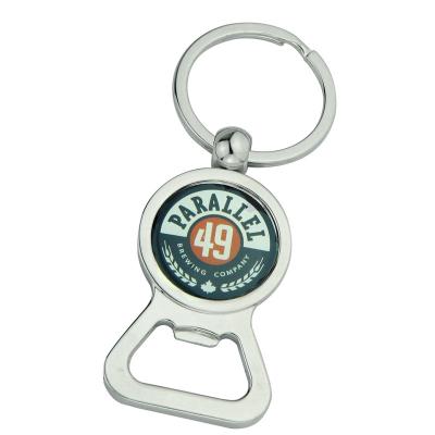 Manufacturer bottle opener diy custom logo metal  beer domed sticker bottle opener keychain