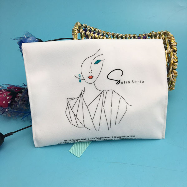 Desgaste - bolsa blanca resistente del terciopelo, bolsa bloqueada modificada para requisitos particulares de la joyería de la tela