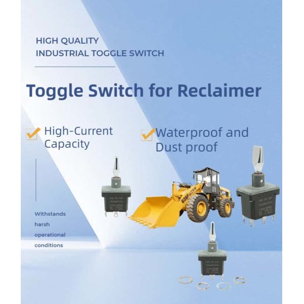15A 125V Industrial Metal Toggle Switch With Solder Terminal For Reclaimer
