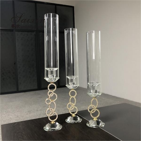 Black Wedding Candle Holder Centerpieces Candelabra For Table 40cm 45cm