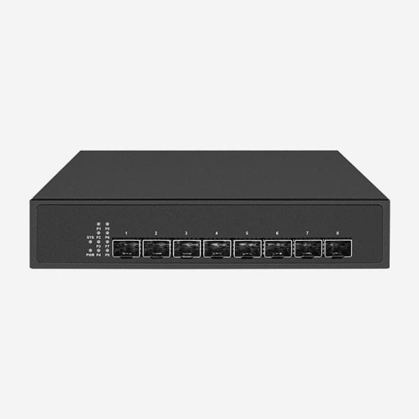 8 SFP+ 10G Comutador não gerenciado com fonte de alimentação interna 195 X 165 X 40 mm