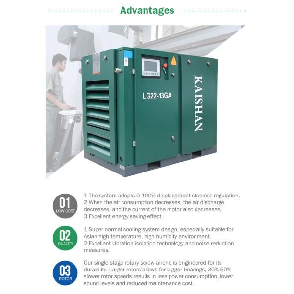 22kw 13bar Industrial Electric Rotary Screw Air Compressor 30 Hp Screw Compressor