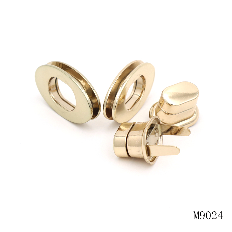 38mm Metal Bag Lock Oval Small Twist Lock Gold For Handbag Hardware