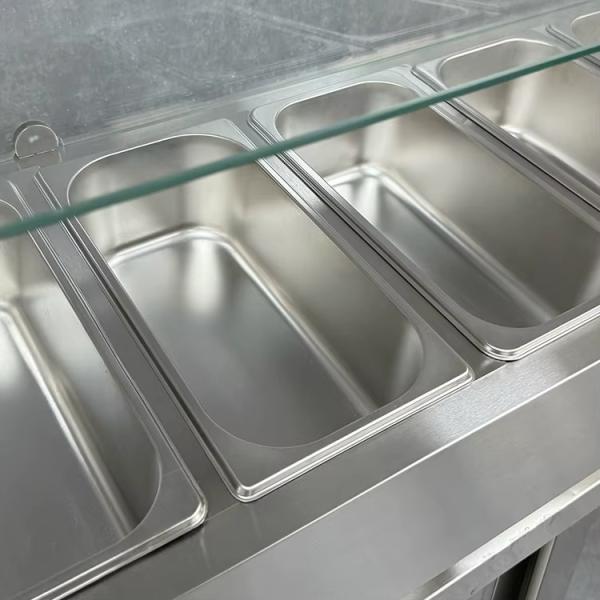 Glass Top Salad Bar Counter Display Used