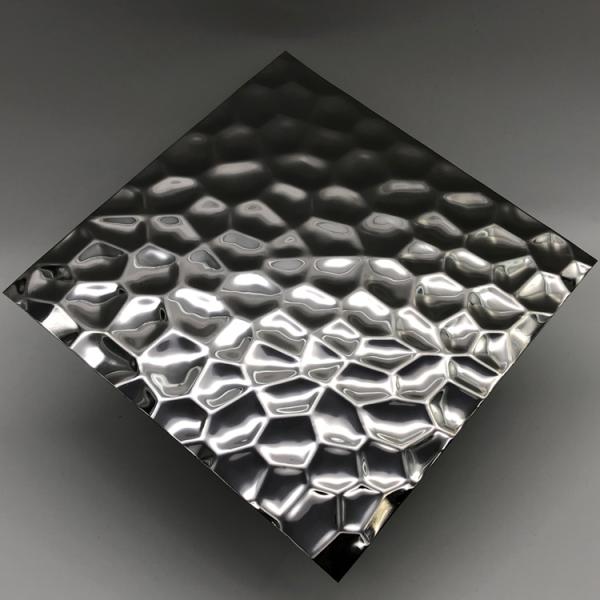 Hammer Textured Black Mirror Stainless Steel Sheet