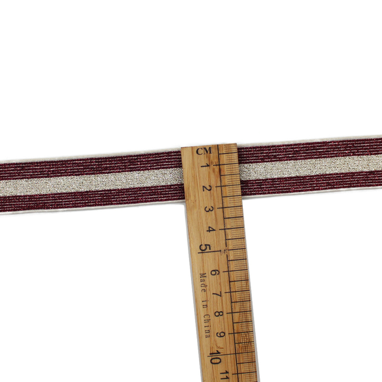 Webbings полиэстера KJ20045 голубые красные металлические 2.5cm