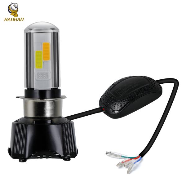 Four Color Aluminum 35W COB Chip 80V Motorcycle LED Headlight Bulb