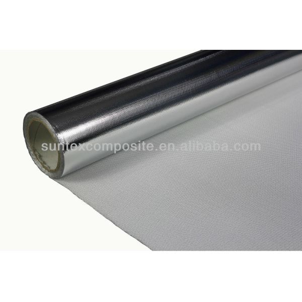 Flame Retardant Fiberglass Cloth | 0.4mm Aluminized Aluminum Foil, Thermal Insulation