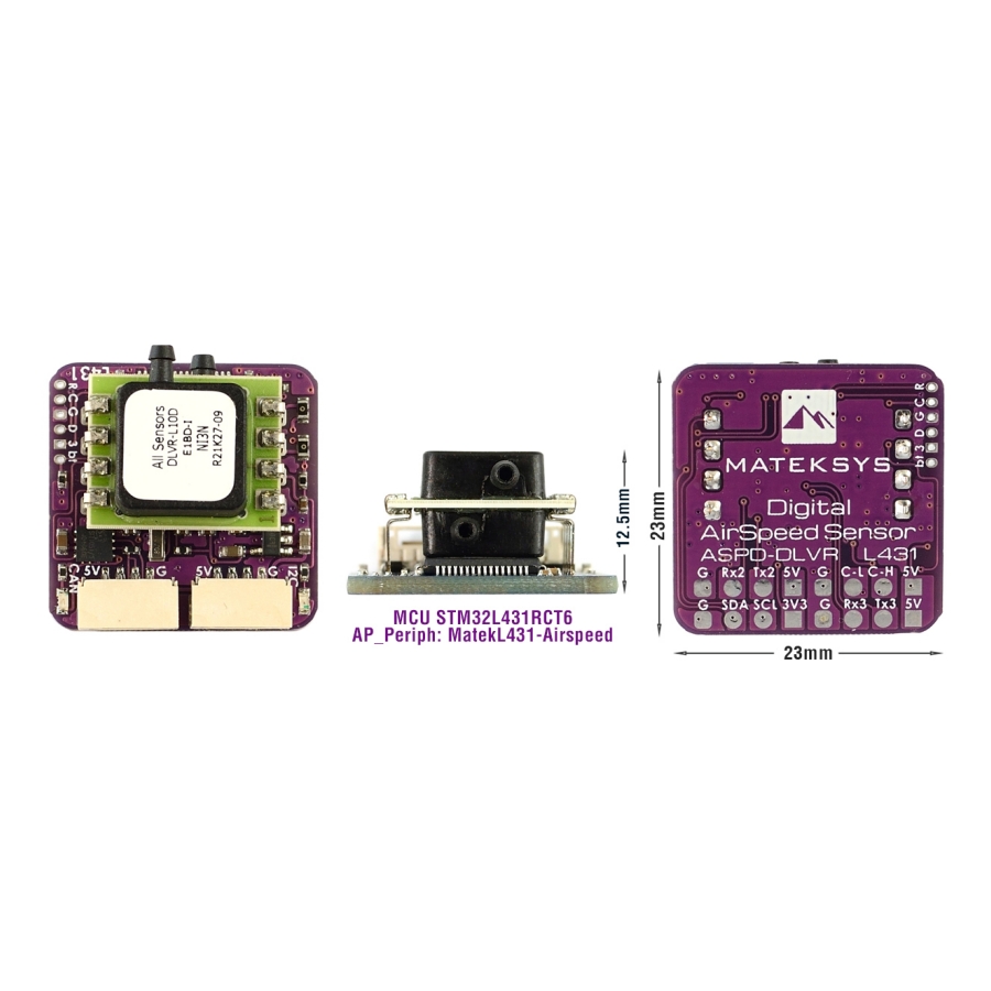 Matek Mateksys Digital Airspeed Sensor Aspd-Dlvr for Rc Drone/Quadcopter/Airplanematek L431