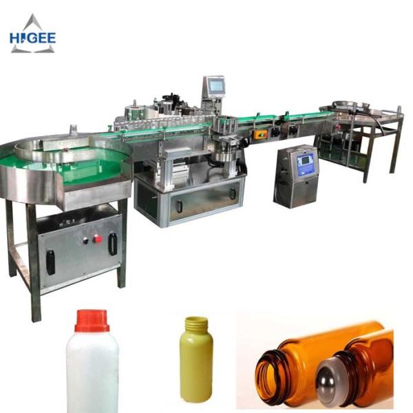 Cosmetics PLC Automatic Sticker Labeling Machine For Alcohol Whisky Bottle Wrap